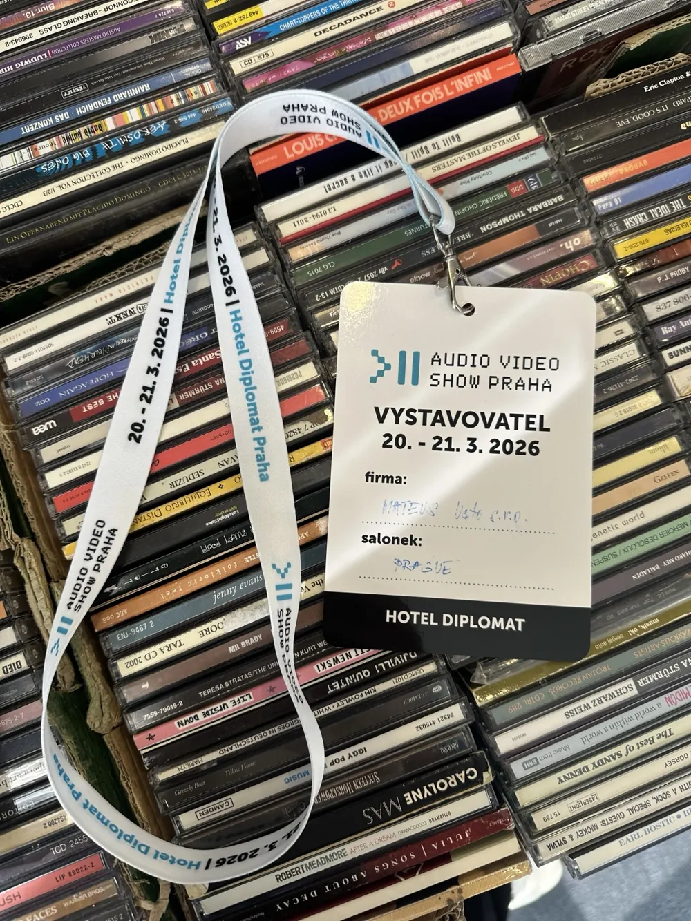 Akreditace vystavovatele MATEUS Veto na Audio Video Show Praha 2026 v Hotelu Diplomat