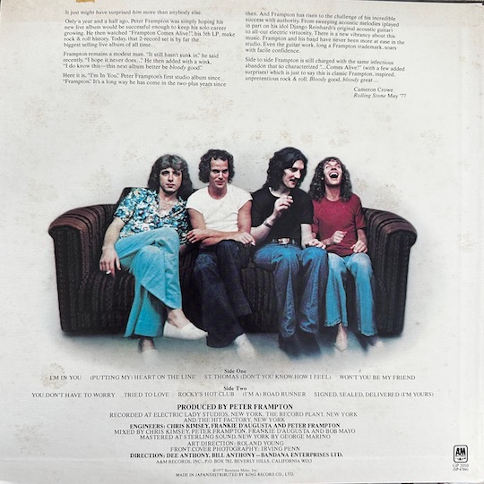 Peter Frampton ‎– I'm In You