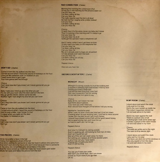 Yazoo – Upstairs At Eric's