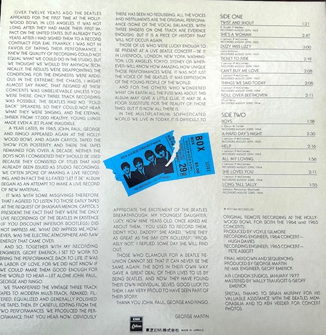 The Beatles – The Beatles At The Hollywood Bowl