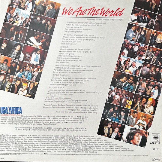 USA For Africa – We Are The World