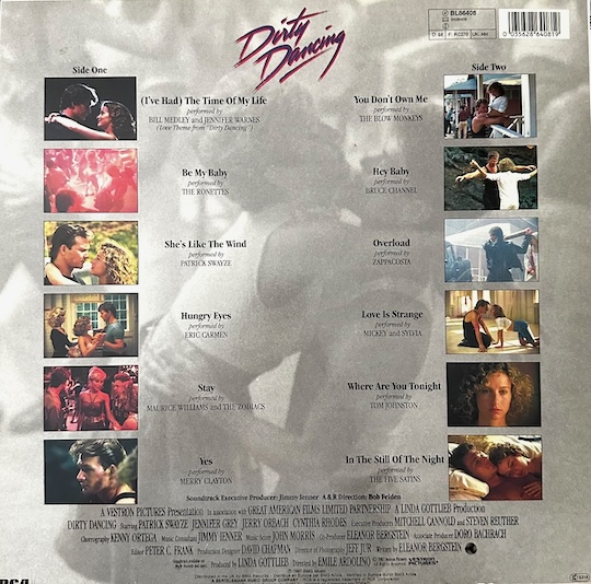 Various ‎– Dirty Dancing (Original Soundtrack From The Vestron Motion Picture)