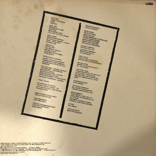 Genesis – Three Sides Live