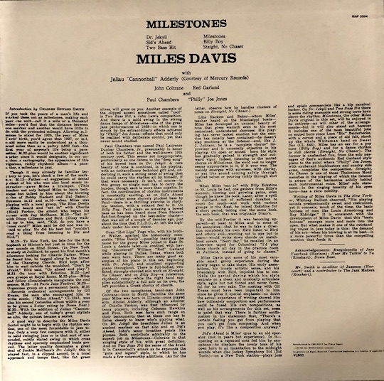 Miles Davis – Milestones