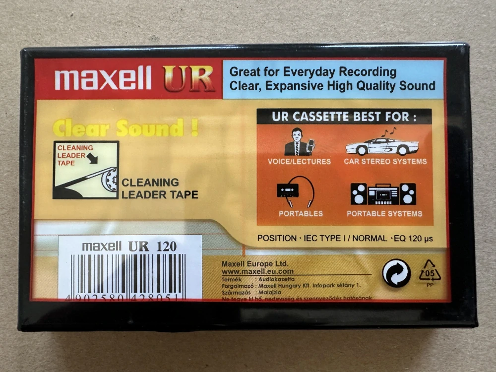 maxell UR 120 - MC audio kazeta - ZABALENÁ!