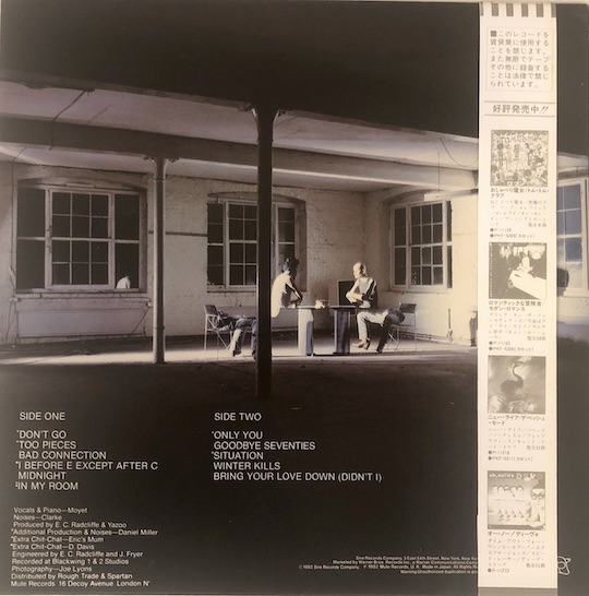 Yazoo ‎– Upstairs At Eric's