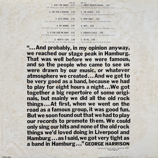 The Beatles featuring Tony Sheridan – In The Beginning (1961)