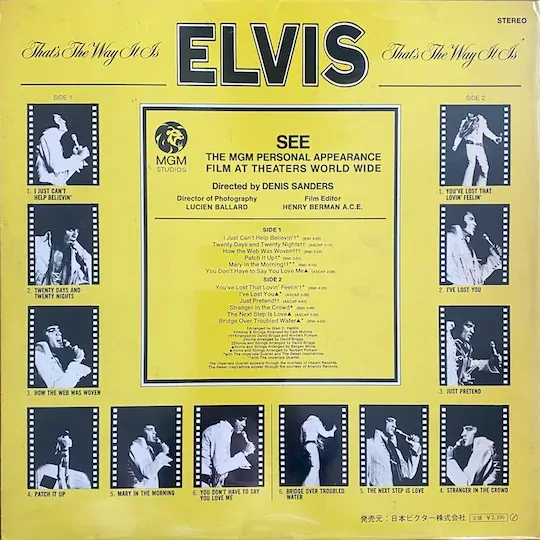 Elvis Presley ‎– That's The Way It Is