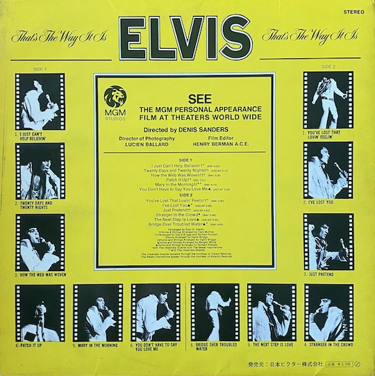 Elvis Presley ‎– That's The Way It Is
