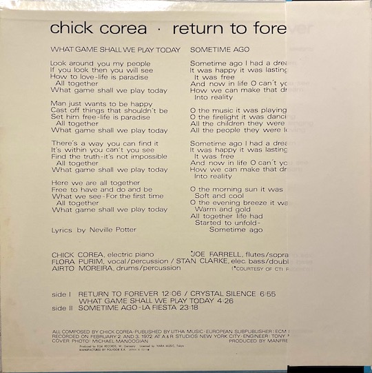 Chick Corea – Return To Forever