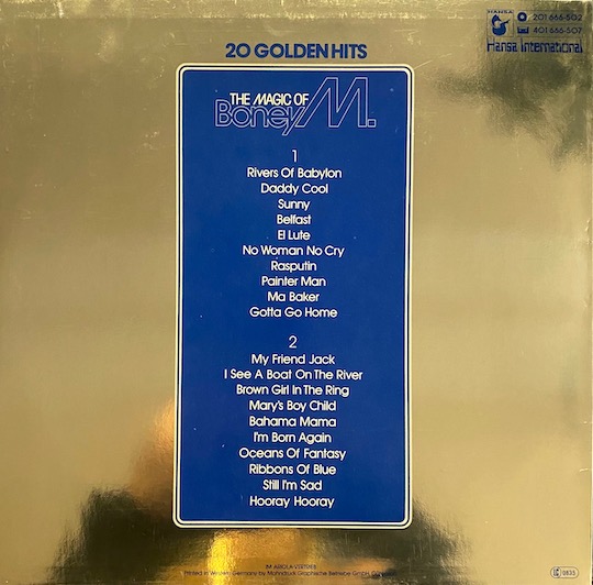 Boney M. – The Magic Of Boney M. - 20 Golden Hits