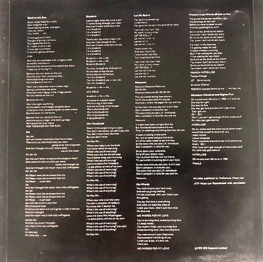 Paul McCartney & Wings – Band On The Run