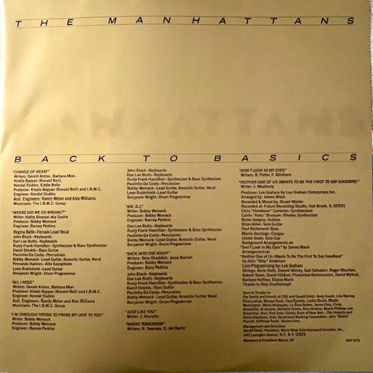 The Manhattans – Back To Basics