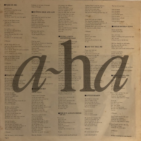 a-ha – Hunting High And Low