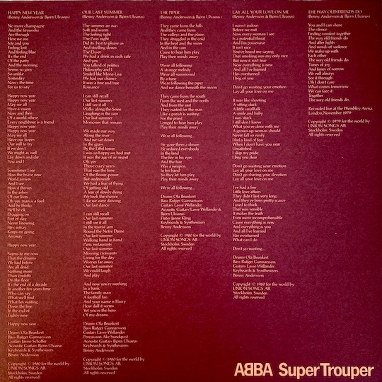 ABBA – Super Trouper