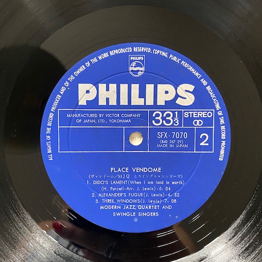 The Swingle Singers / The Modern Jazz Quartet – Place Vendôme