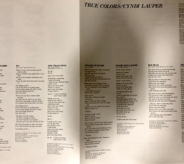 Cyndi Lauper – True Colors