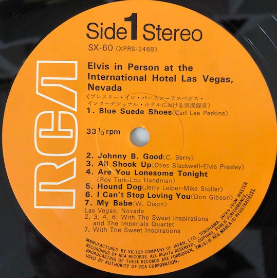Elvis Presley – Elvis In Person At The International Hotel