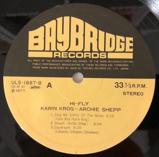 Karin Krog - Archie Shepp – Hi-Fly