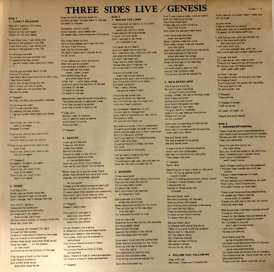 Genesis – Three Sides Live