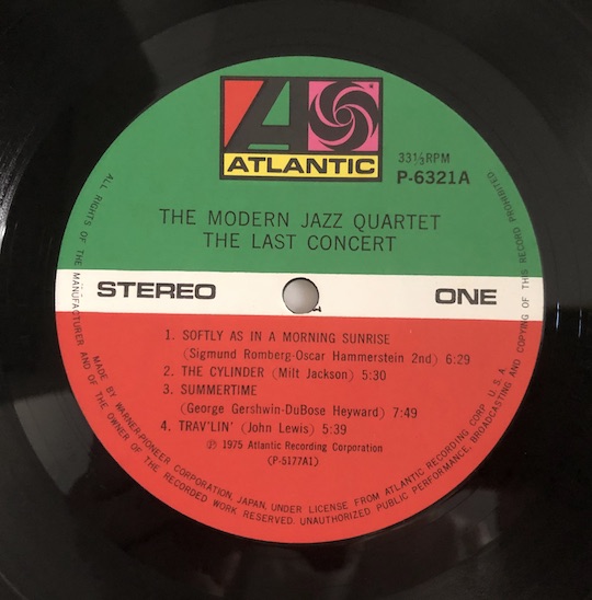 The Modern Jazz Quartet ‎– The Last Concert
