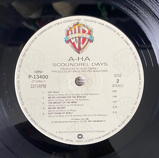 a-ha ‎– Scoundrel Days