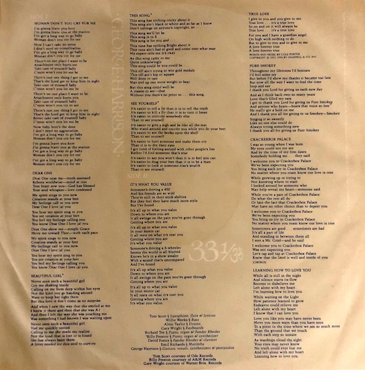 George Harrison – Thirty Three & 1/3