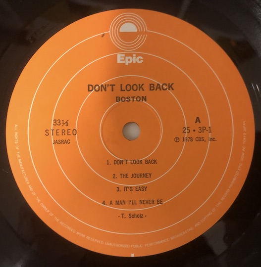 Boston – Don't Look Back