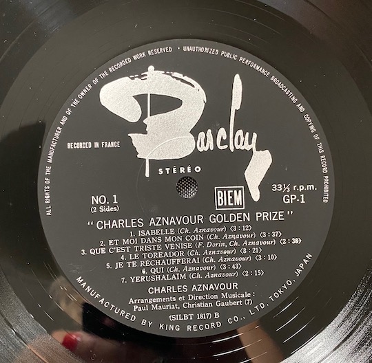 Charles Aznavour – Golden Prize