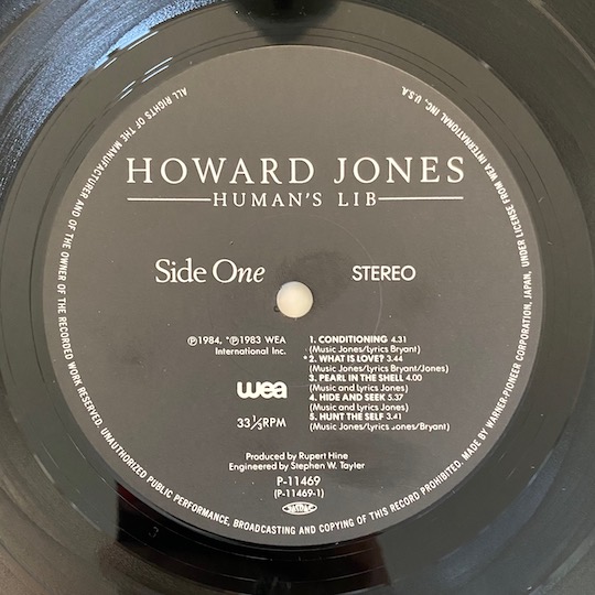 Howard Jones ‎– Human's Lib